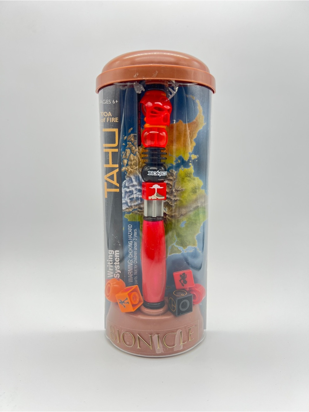 Lego Bionicle Tao of Fire TAHU Writing System with Red Mask